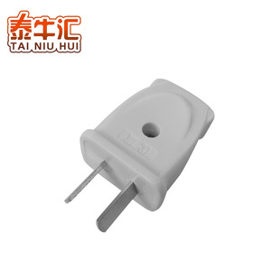 Manufacturer Customized Two-Pin Plug Integrated Copper Fixed Two-Pole Plug White 10A High-Power Power Supply Rotating Plug