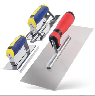 3Pcs Stainless Steel Plaster Cement Stucco Masonry Construction Hand Tool Kit Concrete Hand Edger