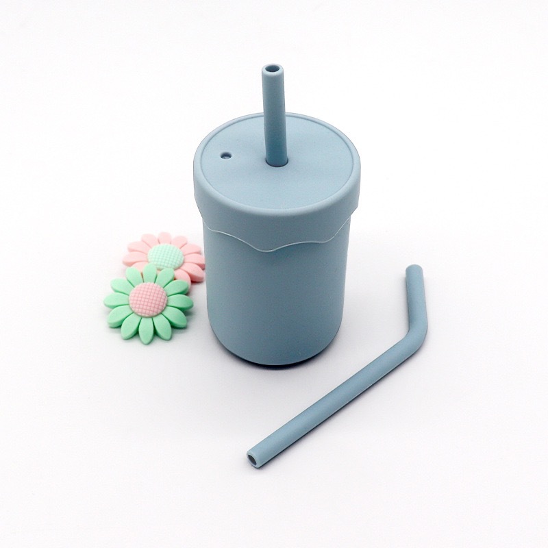 그레이 블루 컵