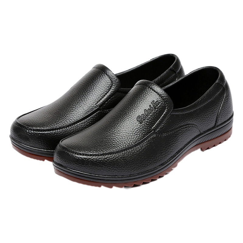 818 de plástico tendón inferior Botas de lluvia de los hombres zapatos de trabajo de los hombres zapatos de cocina baja-superior corto antideslizante zapatos de goma de los hombres zapatos impermeables