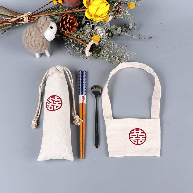 ins奶茶杯套斜挎可爱帆布水杯袋 饮料手提杯便携保温杯杯套定制