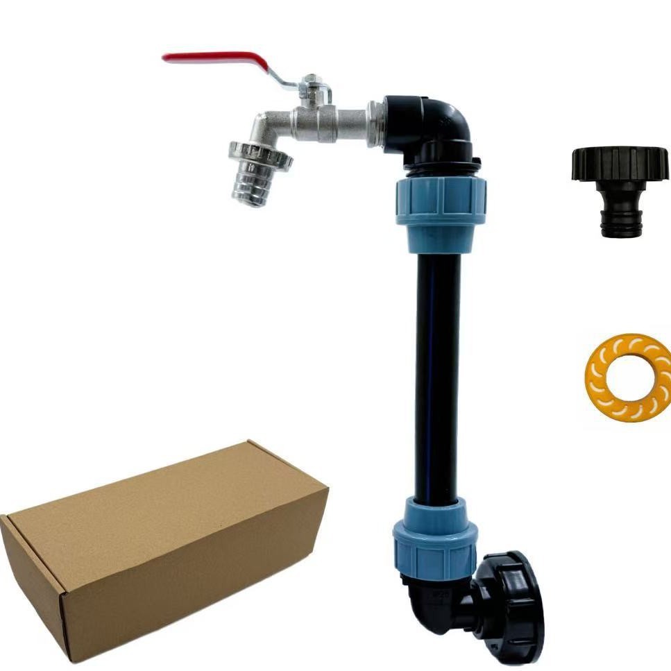 3/4 빨간색 손잡이 수도꼭지 세트