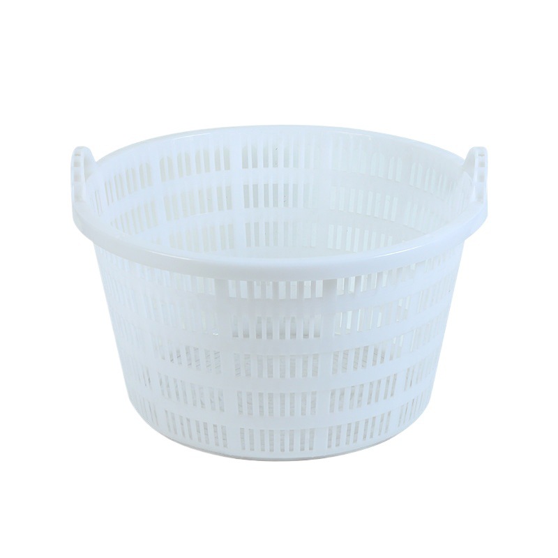 Cesta de transporte de frutas y verduras acuáticas redondeada de sandía de plástico gruesa y ampliación de la cesta de verduras de doble oreja recolección marco de almacenamiento