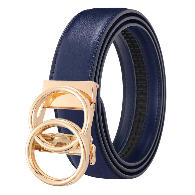 Simple double-ring men's automatic belt