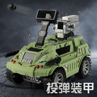 Electric Universal tank car Music light automatic bomb armor model boy toy car stall wholesale hot sale