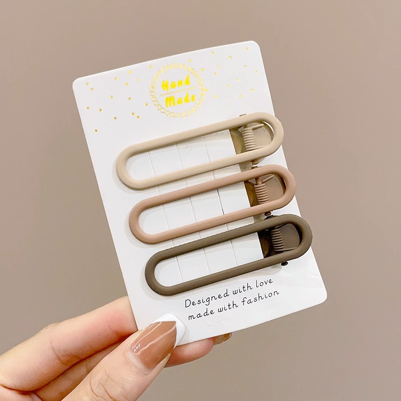 Clip de flequillo de color café con leche, pinza para el cabello estrella, prensa, accesorios para el cabello para mujer 2025, accesorios para el cabello, clips para cabello roto, clips laterales, clips bb