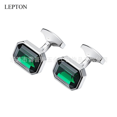 新品法式袖口钉袖扣锆石水晶袖扣男士欧美现货批发定制cufflinks|ms