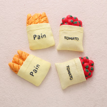 大号食玩面包西红柿 diy手工材料 收纳盒冰箱贴片 树脂配件批发