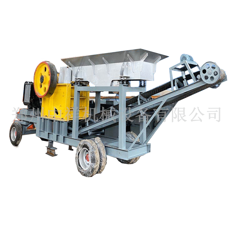 Small Mobile crusher sand and stone combination mobile crushing station Pebble mobile crushing sand making line