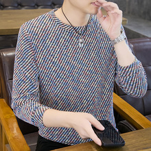 秋冬潮流原创圆领卫衣新款男士加厚套头衫彩色外套打底衫男上衣