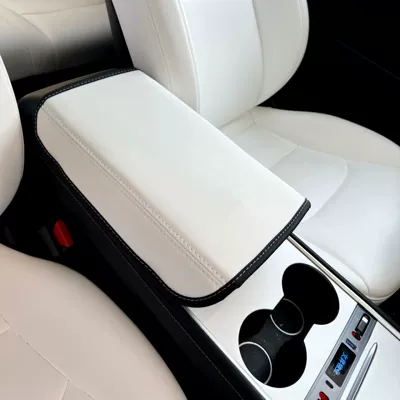 Armrest box pad, 3/Y Car Center Armrest Box - tesla-unlabeled-model-white