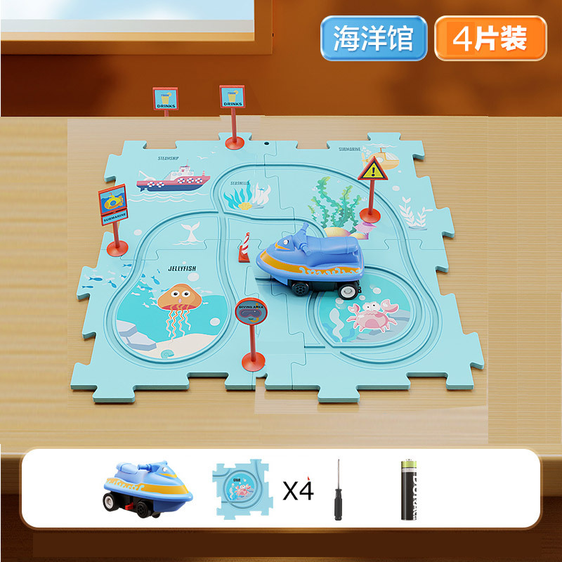 Coche de tren educativo para niños transfronterizos Avión eléctrico Coche Juguete Niño de 3 años de edad