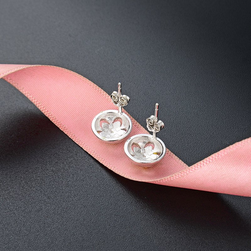 Joyería de aceite de gota de estrella de cinco puntas de las mujeres transfronterizas estilo coreano s925 pendientes personalizados de plata accesorios pendientes redondos de moda