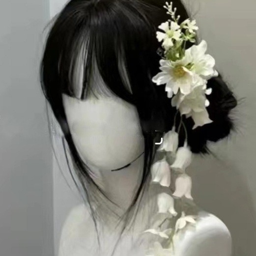 超仙花朵流苏发夹2025新款爆款清冷感侧边夹拍照氛围感头饰发卡|undefined