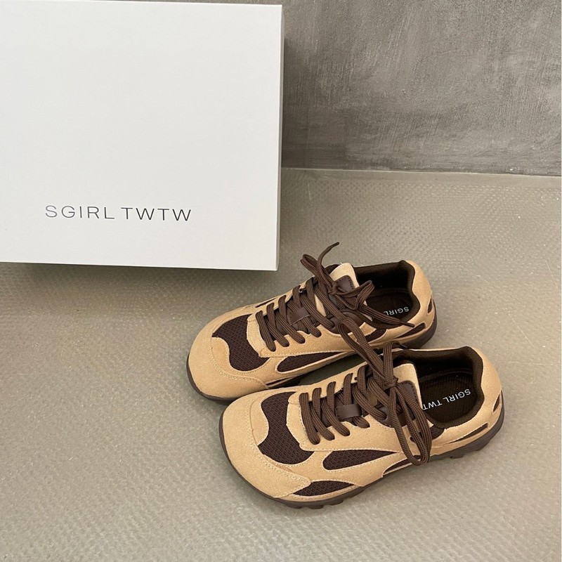 SGIRL TWTW复古拼接德训运动鞋女2025新款百搭休闲百搭阿甘老爹鞋|undefined