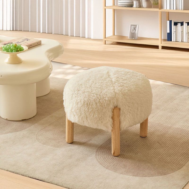 Living Room Small Stool, Home Sofa Stool, Footstool, Coffee Table, Low Stool, High-End Cashmere Sitting Stool, Bench, Footrest