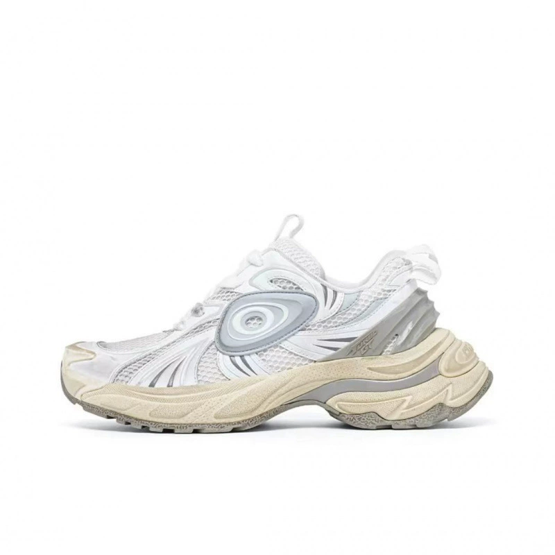Кроссовки Wang Anyu starlike oldo silver turbo для бега в стиле ретро, грязные, черные, для пап, толстая подошва, повседневная обувь для пары