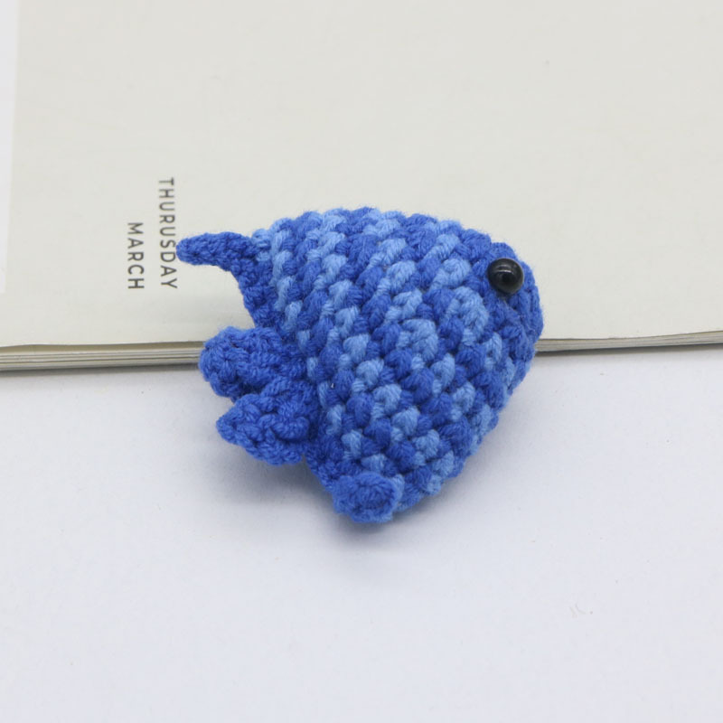 手作り毛糸鉤織かわいいアニメ魚動物ストラップアクセサリーdiyキーホルダーヘアピンアクセサリーアクセサリー|undefined