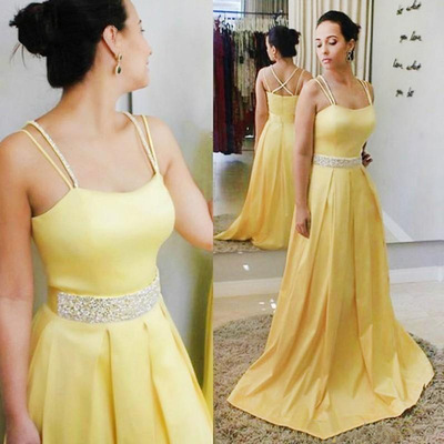 2022 Europe and America Foreign trade new pattern camisole sexy Self cultivation Middle-waisted Evening dress fashion banquet full dress longuette