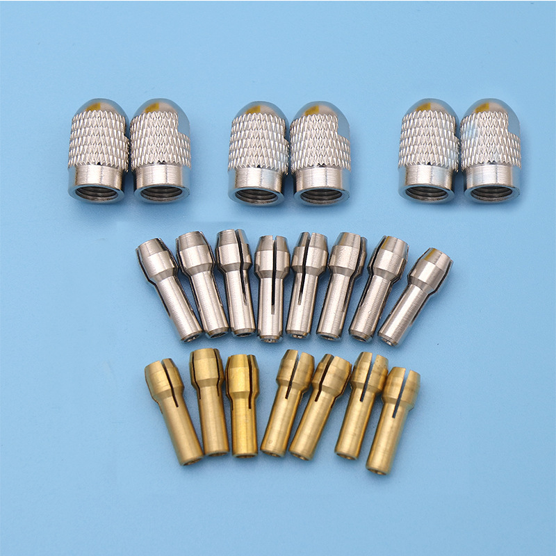 Electric grinding Chuck copper Chuck four-jaw chuck tail through 4.8/4.3mm electric grinding sandwich set electric grinding accessories