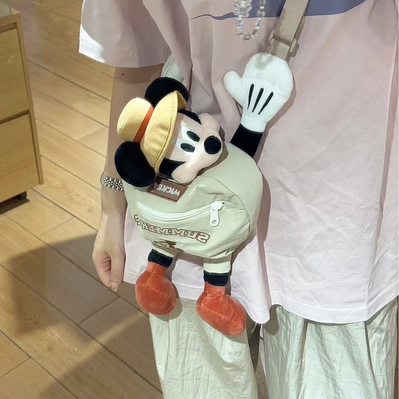 高颜値ins風超火小包新かわいいミッキー楽しいキャンプ斜めバッグ旅行バックパック潮|undefined