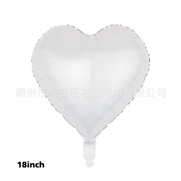 18 -inch peach heart white