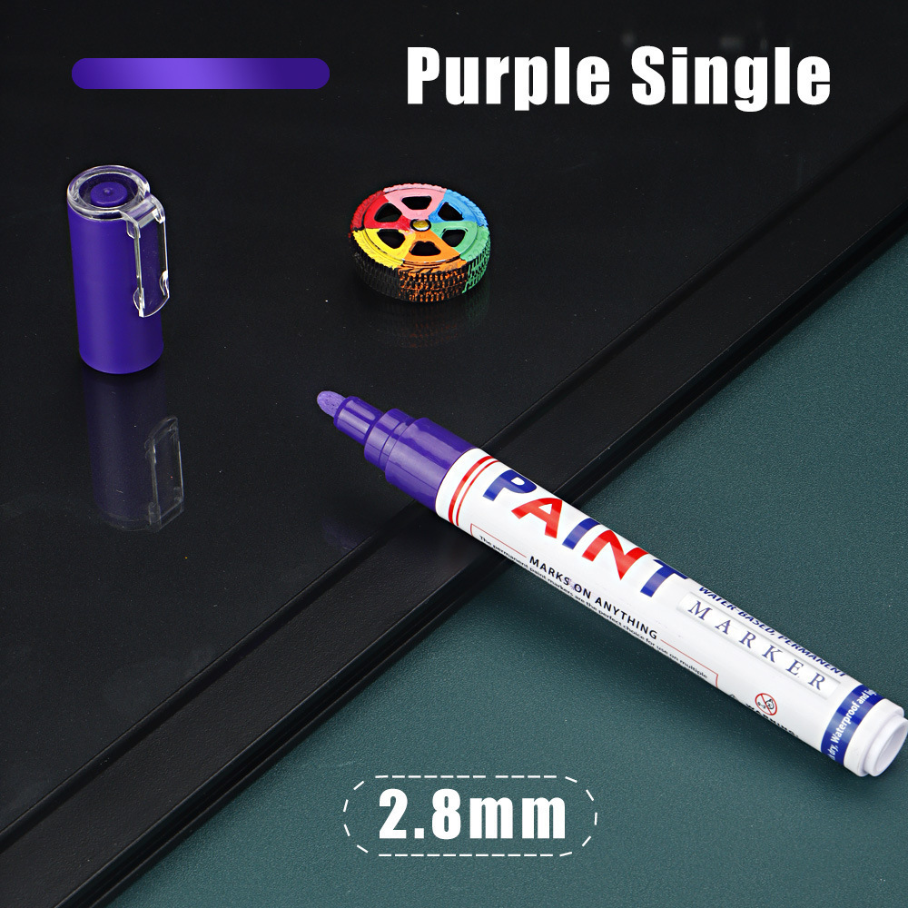 Pluma de pintura transfronteriza impermeable no se desvanece marca de secado rápido para neumáticos de automóviles muebles de estala de pintura de reparación