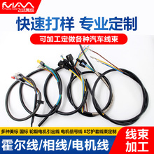 定制線束加工電子連接線輪轂電機引出線霍爾線8芯護套線