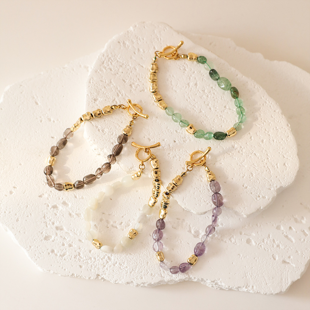 natural stone Material Vintage Style Color Block Natural Stone Beaded Women's Bracelets