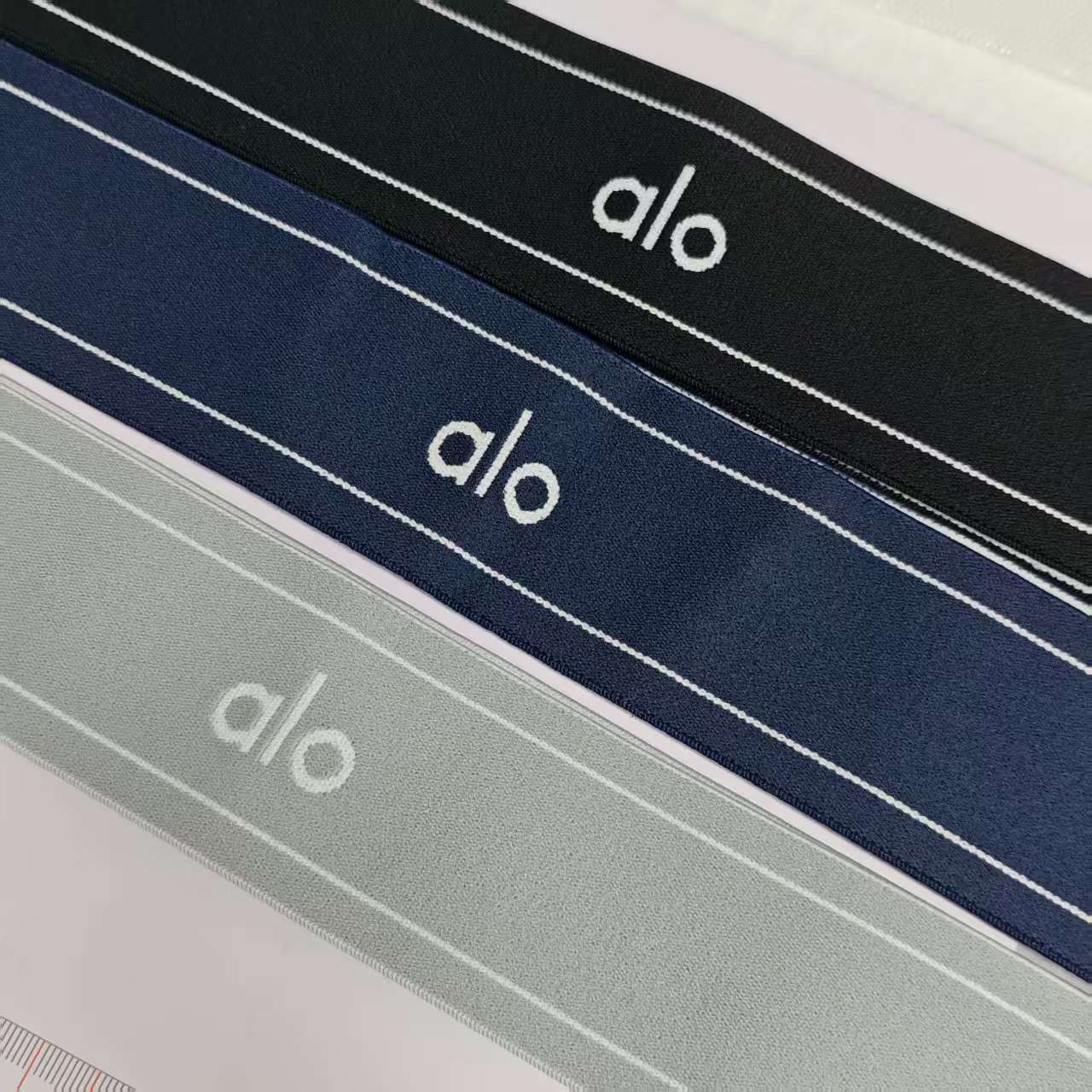 Manufacturer's In-Stock Little Red Book Same Style Alo Yoga Set Computer High-Elastic Jacquard Elastic Band Pants Skirt Waistband Elastic