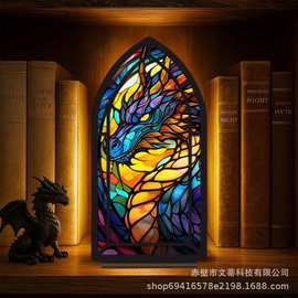 跨境新品Book Nook创意飞龙木质书架摆件装饰爱书人士的礼物