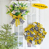 520 Sunflower honeybee Garland 2021 Cross border new pattern Botany series Wreath Home Furnishing decorate Pendant wholesale