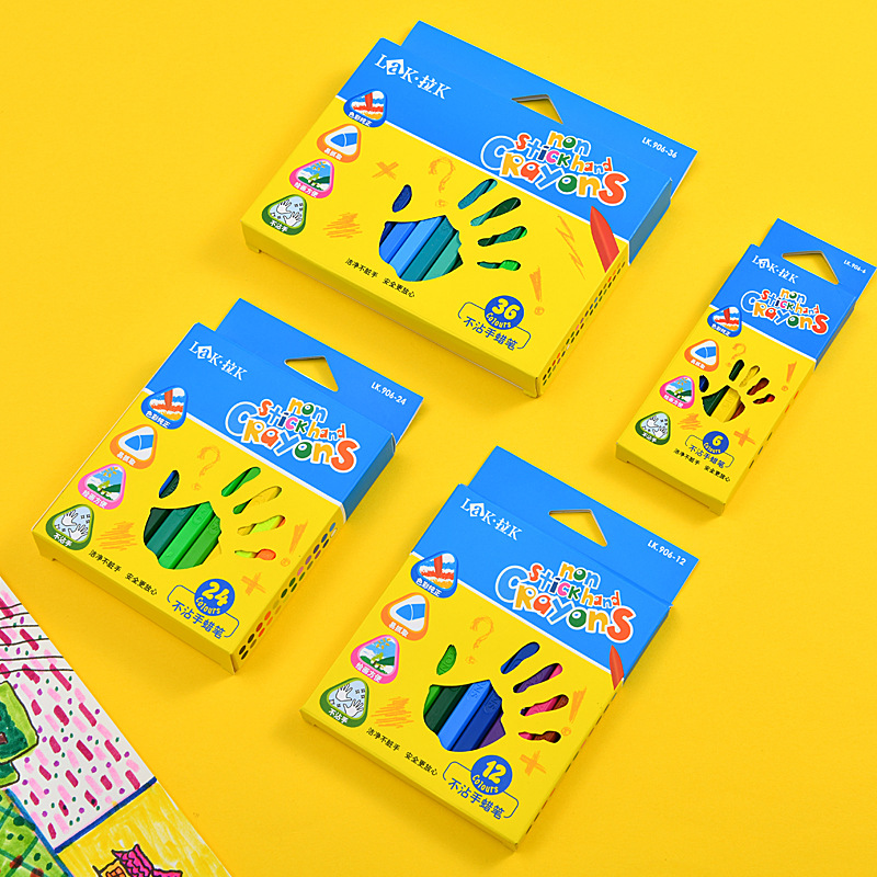 Lakai 36 colores sin Crayon sucio, Crayon de pintura infantil no es fácil de romper, se puede lavar con agua, jardín de infantes, dibujos, pinceles al por mayor