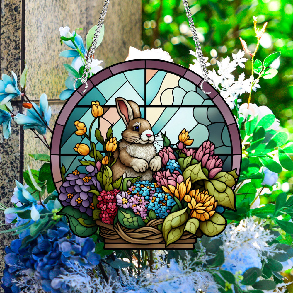 95g Weight pendant Home Textiles & Decor Type Acrylic Material Easter Festival Rabbit Pattern Casual, Elegant, Classical Style Easter Casual Elegant Classical Rabbit Arylic Party Supplies Decorations 124