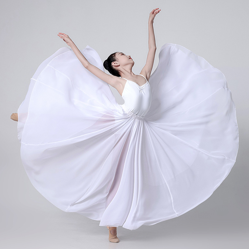 Classical dance big skirt performance clothing dresses double -layer…