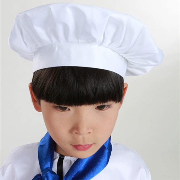 Детская шляпа шеф-повара Кухня Ресторан Западный Ресторан Отель Рабочая шляпа Ткань Студенческая Детская Мужская и Женская рабочая шляпа шеф-повара