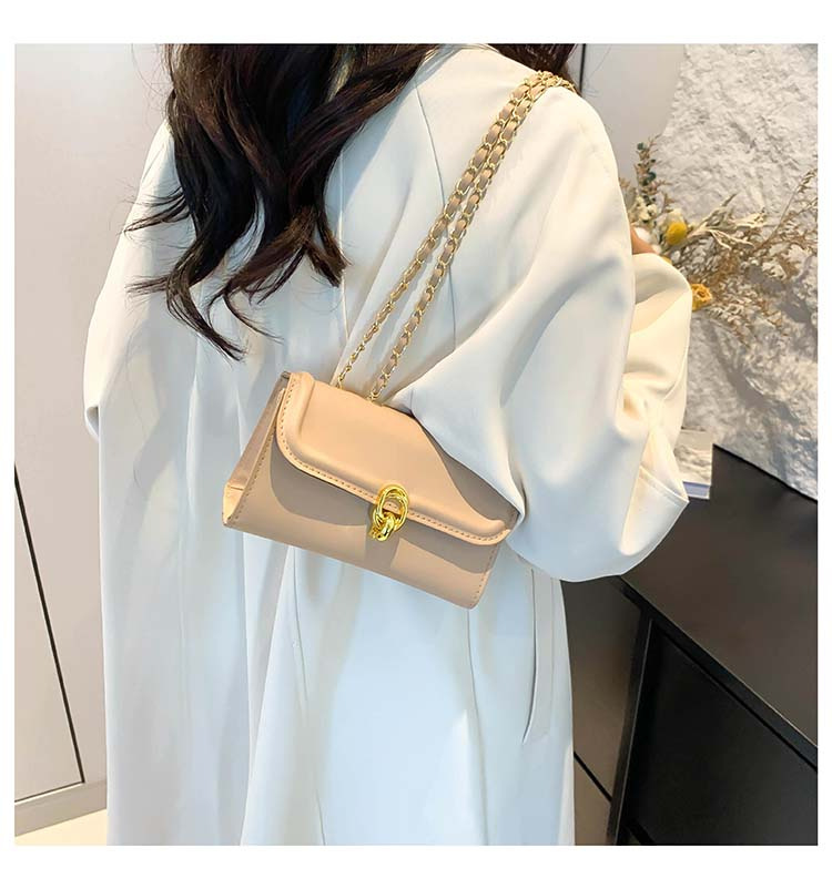 Cataramă cu lanț, ocazional, crossbody cu umăr, personalitate, culoare solidă, simplu 2024, frumos, pătrat mic, pentru femei_voghion.com