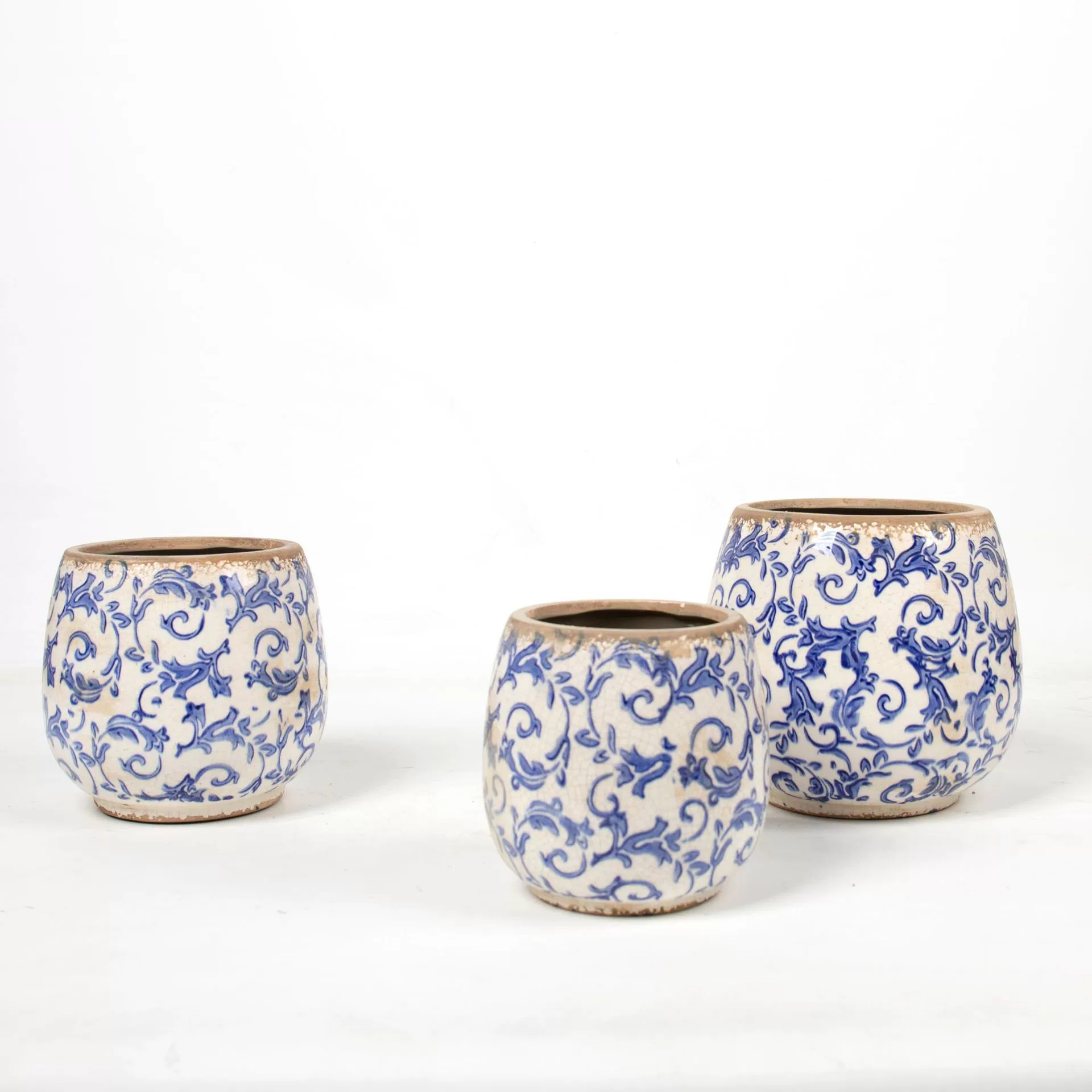 Винтажный и старый китайский стиль, синий и белый фарфор, ручная роспись, керамическая глазурь, цветочный горшок, украшение дома, балкон, внутренний бассейн, мягкое украшение