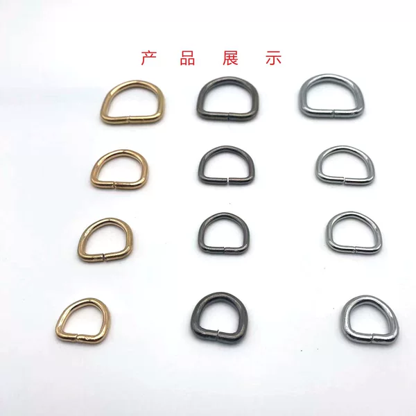 Wholesale bag accessories hardware buckle luggage hardware accessories gold and silver black metal buckle bag buckle semicircle connecting buckle
