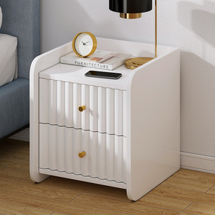 Bedside Table Simple Modern Bedroom Bedside Storage Rack Cream Style Bedside Table Simple Small Cabinet New Bedside Cabinet