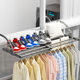 Balcony Drying Rack Household Retractable Drying Artifact Window Radiator Clothes Rod Window Guardrail Drying Shoes Railing