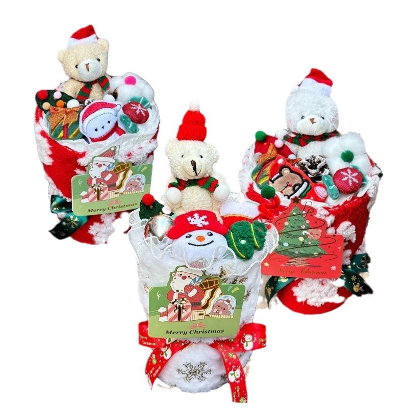 Karácsonyi ajándék baba csokor díszek karácsonyi hóember csokor szenteste ajándék barátnő_voghion.com