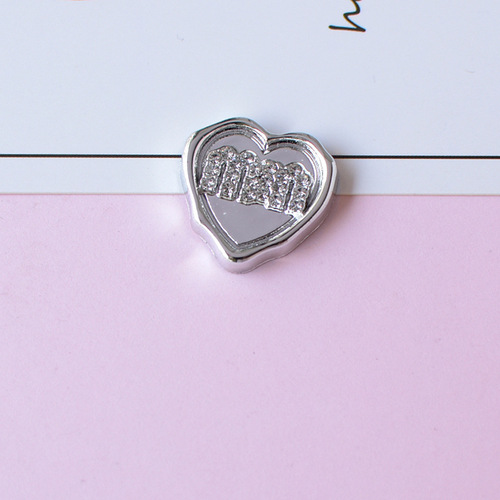 Hollywood Glam Metal Plated Rabbit Flower Heart Accessory Phone Case Hole Shoes Material Wholesale pj1114