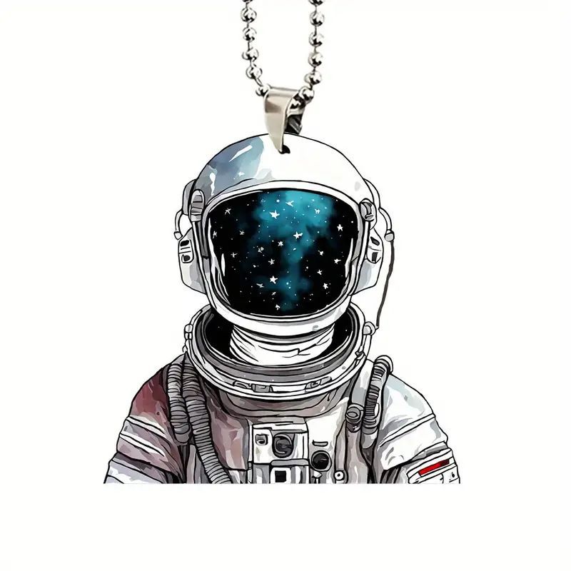Nuevo colgante de astronauta creativo transfronterizo acrílico plano para automóviles retrovisor interior decoración colgante decoración para el hogar image 5