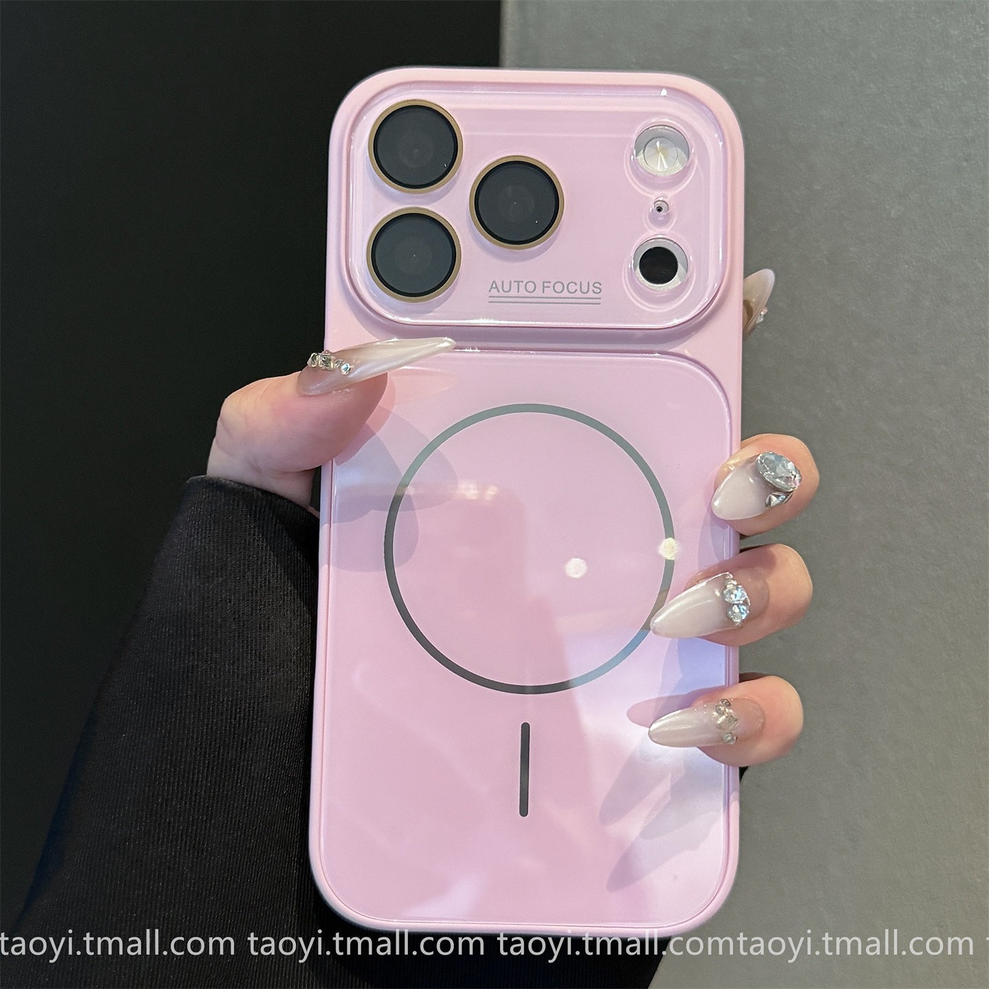 Aplicable para iPhone 17 segundos Corning vidrio magnético caso de teléfono de alto nivel sensación de dopamina manzana 15pro color sólido