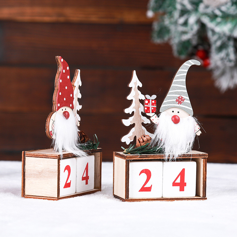 Weihnachten Rudolph Holz Gruppe Ornamente display picture 4