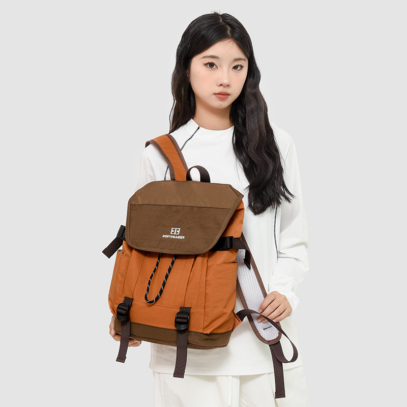 Cross-Border Outdoor Color-Blocking Backpack 2025 New Model Travel Mountaineering Small Backpack Student Travel Backpack Foreign Trade