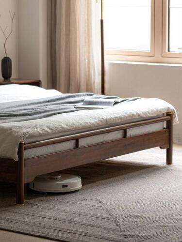 All solid wood bed new Chinese style black walnut 1.5 1.8 meters home bed modern simple master bedroom double bed