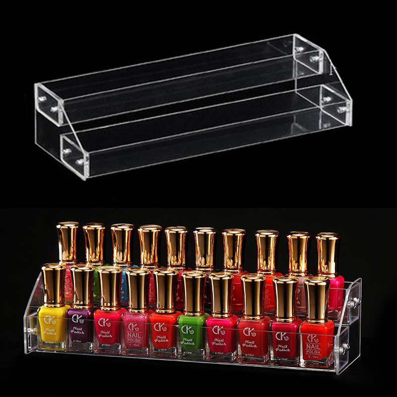 2 Layer Nail Polish Display Rack Plastic Acrylic Transparent Rack Nail Art Shop Display Rack Cosmetic Storage Rack Division Grid 2 Layer Nail Polish Display Rack Plastic Acrylic Transparent Rack Nail Art Shop Display Rack Cosmetic Storage Rack Division Grid