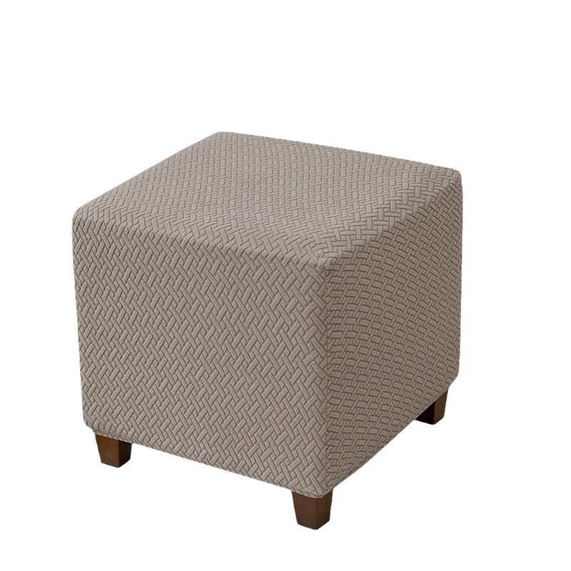 Cubierta de pedal transfronteriza de sarga de color sólido, cubierta de taburete de sofá de hotel para el hogar, cubierta de taburete cuadrado, cubierta de polvo de taburete de pedal